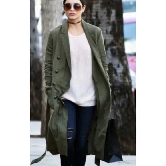 Free people Army Green Lightweight trench Coat - Picture 8 of 8